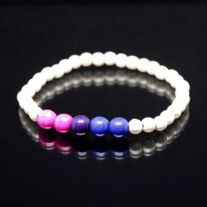 Bisexual Stone Bracelet in White
