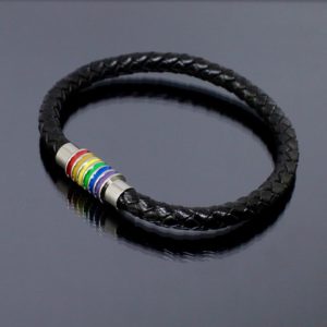 Rainbow Faux Leather Band
