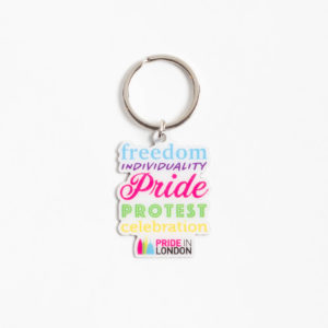 Official Pride In London Enamel Freedom Keyring