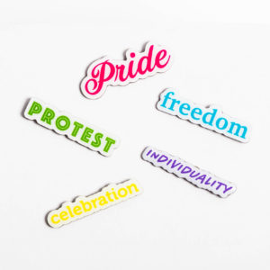 Official Pride In London  Enamel Freedom Pin Badges