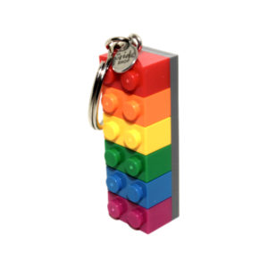 Rainbow Brick Keyring