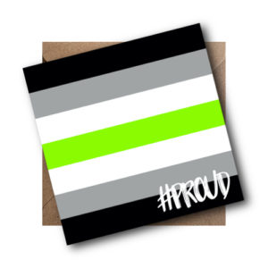 Agender LGBT Flag Card #PROUD