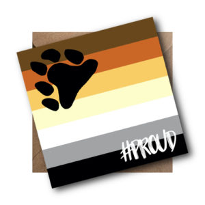 Bear LGBT Flag Card #PROUD