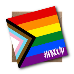Rainbow Progress LGBT Flag Card #PROUD