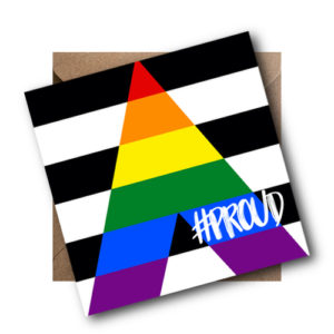 Straight Ally LGBT Flag Card #PROUD