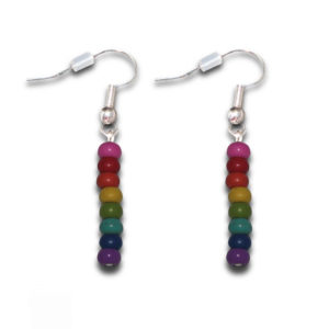 Gilbert Baker Heishi Stone Drop Earrings