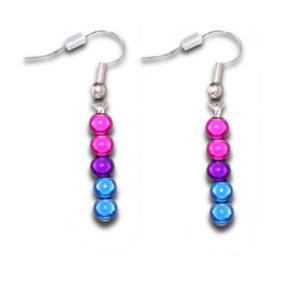 Tiny Bisexual Holographic Drop Earrings