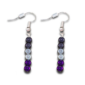 Tiny Asexual Holographic Drop Earrings
