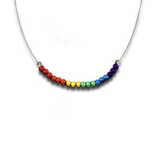 Tiny Rainbow Holographic Set Wire Necklace