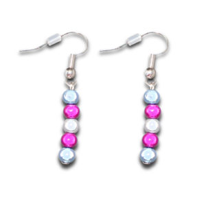 Tiny Transgender Holographic Drop Earrings