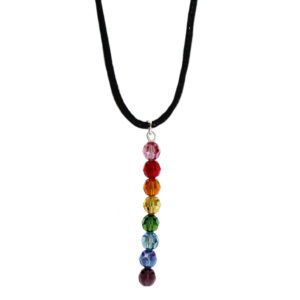 Gilbert Baker Bead Drop Leather Necklace With Swarovski® Elements
