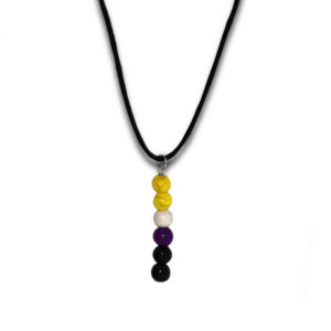 Non Binary Stone Bead Drop Necklace