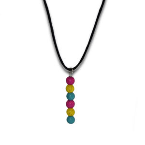 Pansexual Stone Bead Drop Necklace