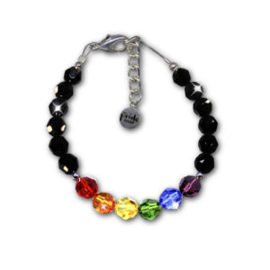Black Rainbow Bracelet With Swarovski® Elements