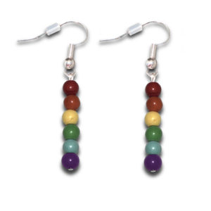 Rainbow Stone Drop Earrings