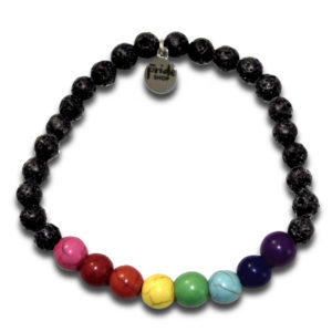 Black Lava Gilbert Baker Stone Bracelet
