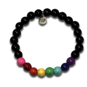 Black Gilbert Baker Stone Bracelet