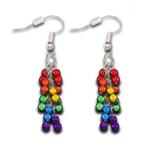 Rainbow Holographic Cluster Earrings