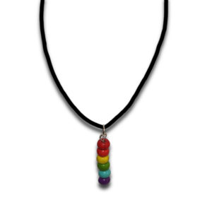 Heishi Stone Rainbow Bead Drop Necklace