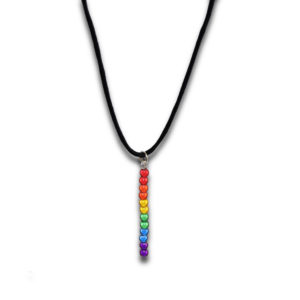 Tiny Rainbow Holographic Bead Drop Necklace