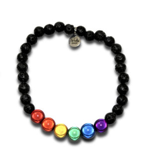 Black Lava Rainbow Holographic Bracelet