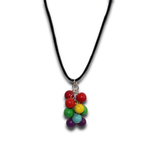 Rainbow Stone Cluster Necklace