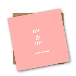 Mr and Mr Gay Wedding Card