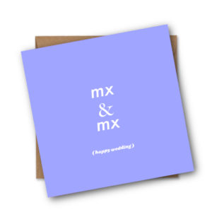 Mx And Mx Non Binary Wedding Card