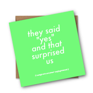 They Said Yes Non Binary Engagement Card