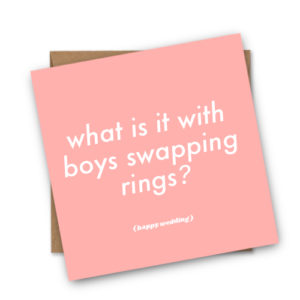 What Is It With Boys Swapping Rings? Gay Wedding Card
