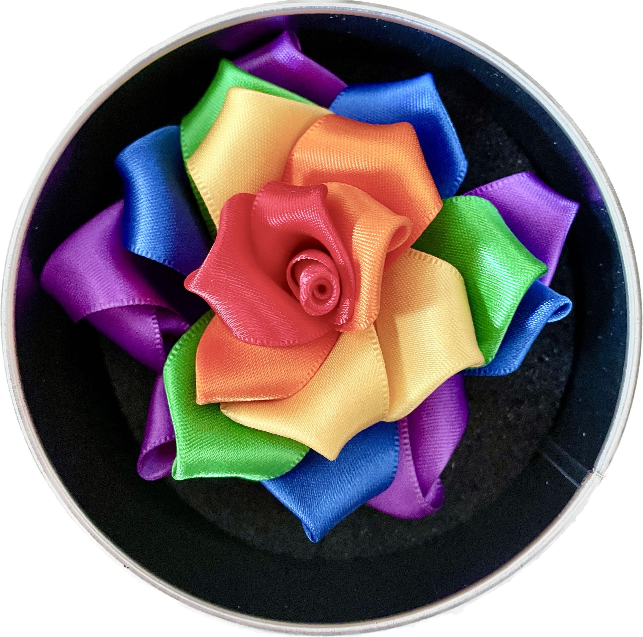 Rainbow Ribbon Roses 