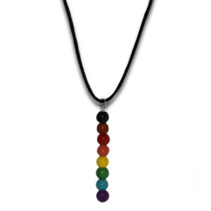 BAME Rainbow Stone Bead Drop Necklace