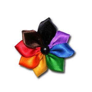 Philadelphia Pride Flag Flower Pin Badge
