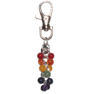 Rainbow Bag Tag Cluster With Gem Stones