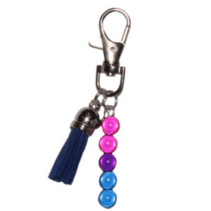 Bisexual Holographic Drop Bag Charm With Tassle