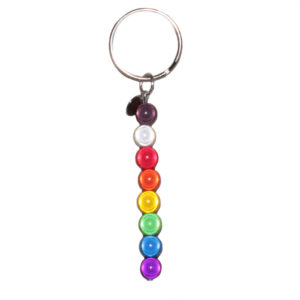 Straight Ally Rainbow Holographic Drop Keyring