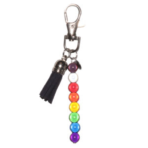 Straight Ally Holographic Drop Bag Charm With Tassle