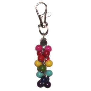 Gilbert Baker Rainbow Stone Cluster Bag Charm
