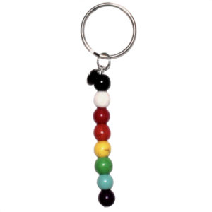 Straight Ally Rainbow Drop Stone Keyring