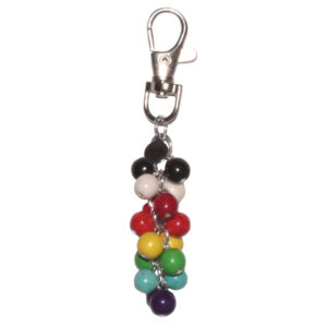 Straight Ally Rainbow Stone Cluster Bag Charm