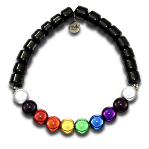 Straight Ally Rainbow Holographic Tube Bracelet