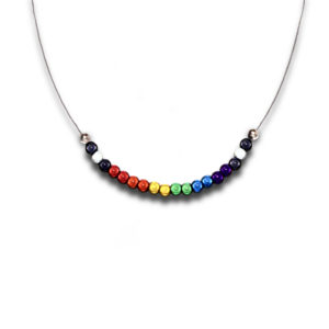 Tiny Straight Ally Holographic Set Wire Necklace