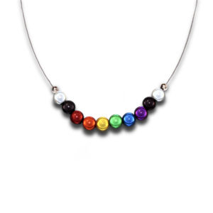 Straight Ally Rainbow Holographic Set Wire Necklace