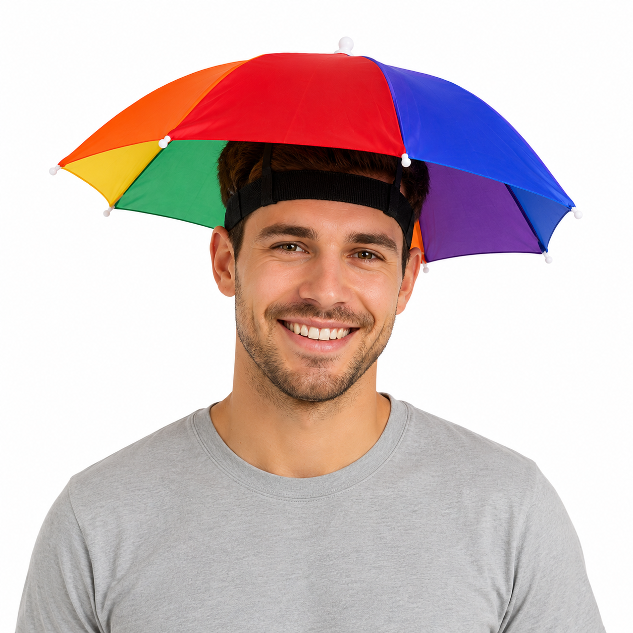 Rainbow Umbrella Hat
