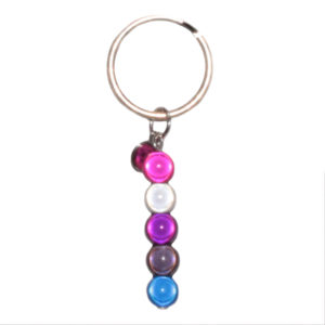 Gender Fluid Holographic Drop Keyring