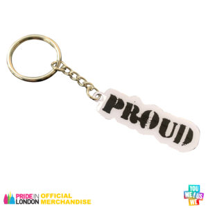 Pride In London - PROUD Keyring White