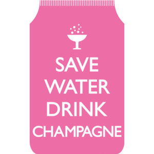 Save Water Drink Champagne Travel Wallet