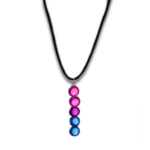 Bisexual Holographic Bead Drop Necklace