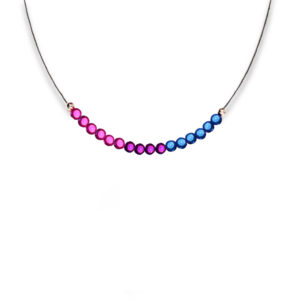 Tiny Bisexual Holographic Wire Set Necklace