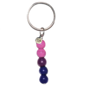 Bisexual Stone Drop Keyring
